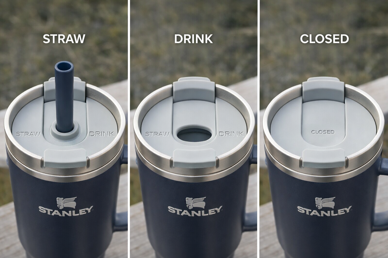 Stanley Quencher H2.0 FlowState Tumbler 0,89 l z pokrywką FlowState w trzech pozycjach